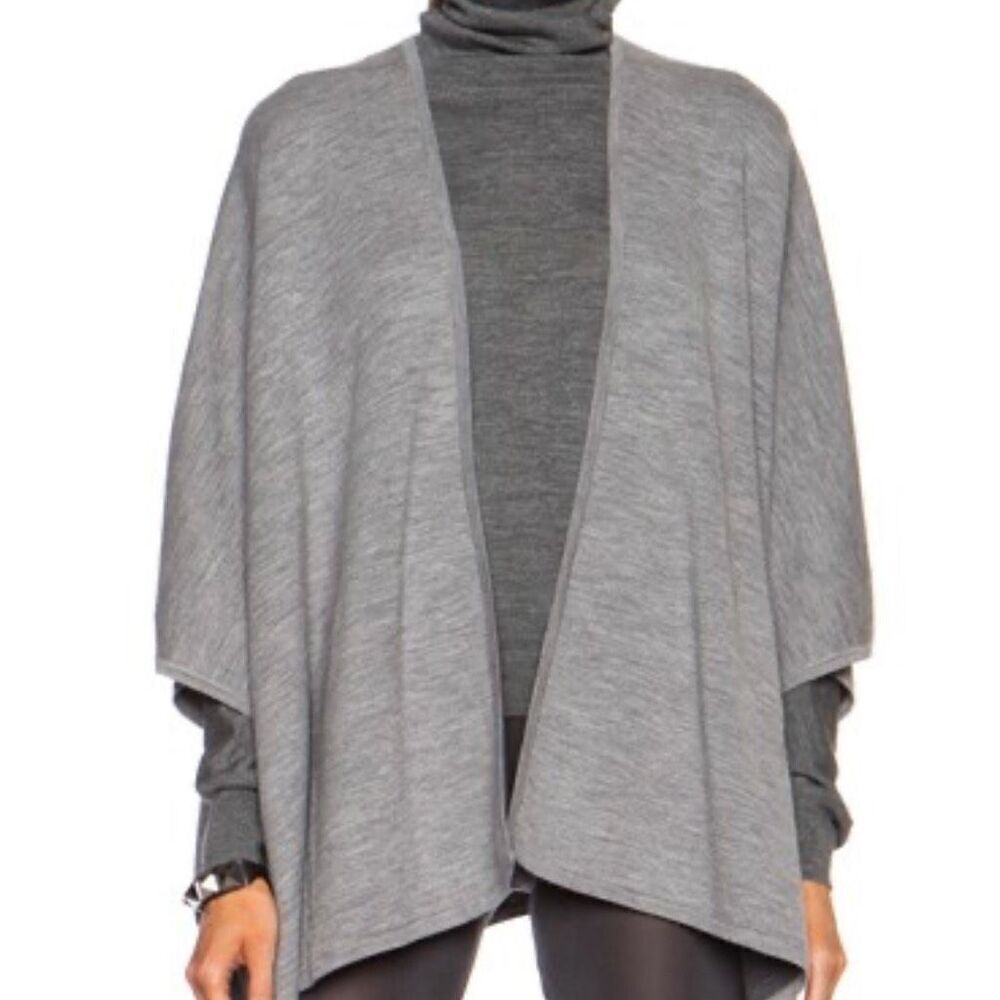 Vince Double Face Wool Blend Poncho M/L